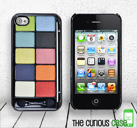 Eyeshadow iPhone Hard case fits iPhone 4 and iPhone 4S - Black Trim Makeup Photo Case