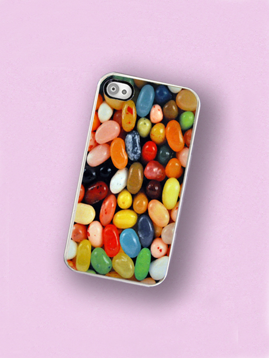 Jellybean iPhone Hard Case, fits iPhone 4 and iPhone 4s - White Trim