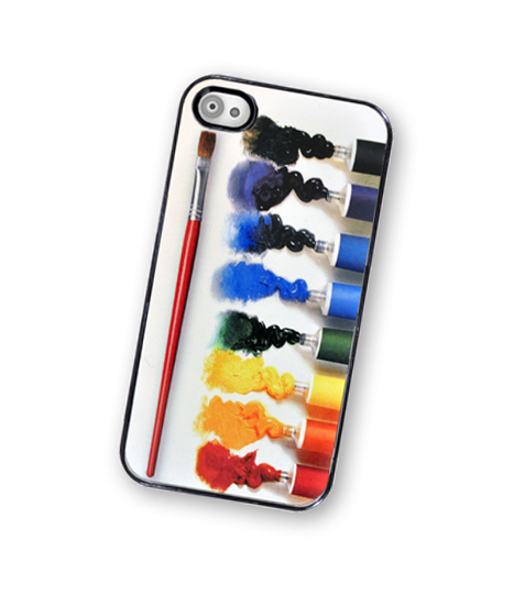Oil Paint Set Hard iPhone Case, Fits iPhone 4 and iPhone 4S - Black Trim