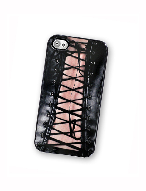 Black Corset iPhone Case, fits iPhone 4 and iPhone 4S - Black Trim